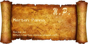 Merten Panna névjegykártya